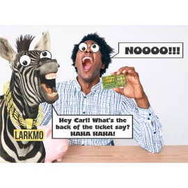 Larkmo Prank Gag Fake Lottery Tickets Big Time Money 10 Tickets, Each Wins $25,000
