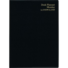 Hakubunkan No. 4247 Notebook, Begins in April 2025, B5, Weekly Desk Planner, Monday, Black