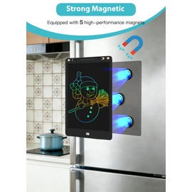 Magnetic Grocery List Pad for Fridge, 13Inch LCD Writing Tablet Magnet Fridge Board to Do Lists Shopping List Message Notepad for Refrigerator with One-Click Erase, Writing Pen (13inch)