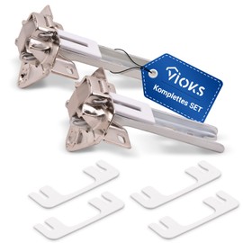VIOKS Fridge Hinge Set of 2 Door Hinges / Replacement Parts for 00268698 Fridge Bosch Siemens Fridge Bauknecht Fridge - Fridge Hinges for Built-in Fridge Doors