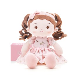 LeyaDoll Soft Baby Doll Toys (16''), My First Baby Rag Doll for 1 Year-Old Girl Birthday Gift, Leya Doll Christmas Plush Toys Gift for Toddler Kids Infants -Princess Breeze