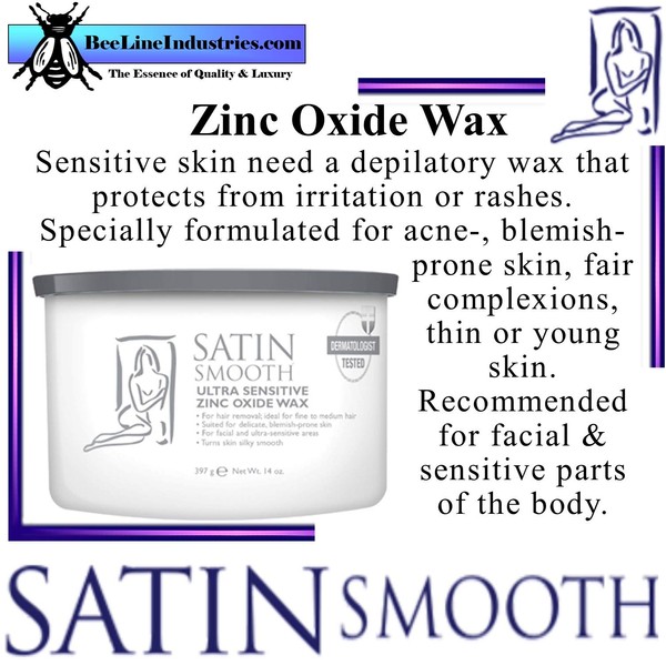 Satin Smooth Zinc Oxide Soft Wax (Strip) 400g (14 oz) Can