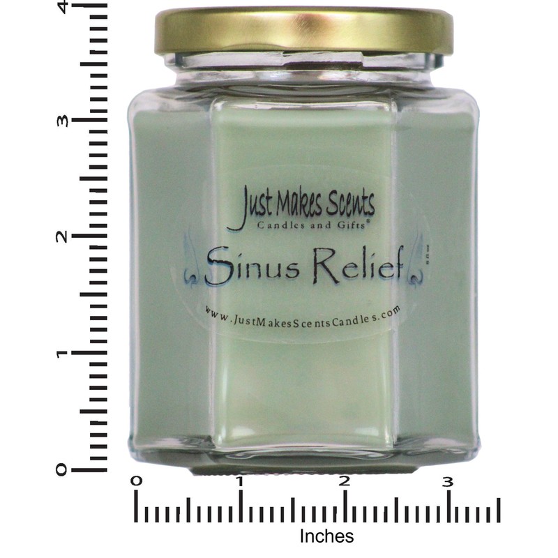 Sinus Relief Scented Blended Soy Candle by Just Makes Scents