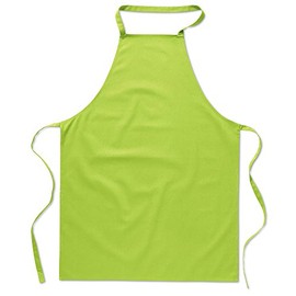 eBuyGB Pack of 1 Catering Cooking Plain Chef's Unisex Kitchen Apron, Cotton, Lime Green