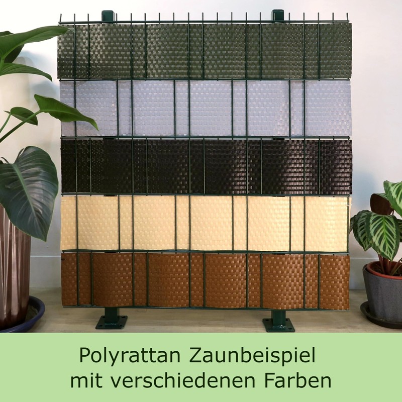 WorkingHouse Poly-rattan Visual Protection Strips, Visual Protection for Double Bar