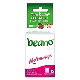 Beano Gas Prevention Strawberry Flavored Meltaways 15 Tablets (Pack of 11)