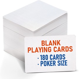 LotFancy Blank Cards Reusable 180PCS, 310 GSM Dry Erase Cards to Write on, 2.5 * 3.5 Inch, Smooth Whiteboard Cards für DIY Plain Playing Cards, Learning Cards, Game Cards