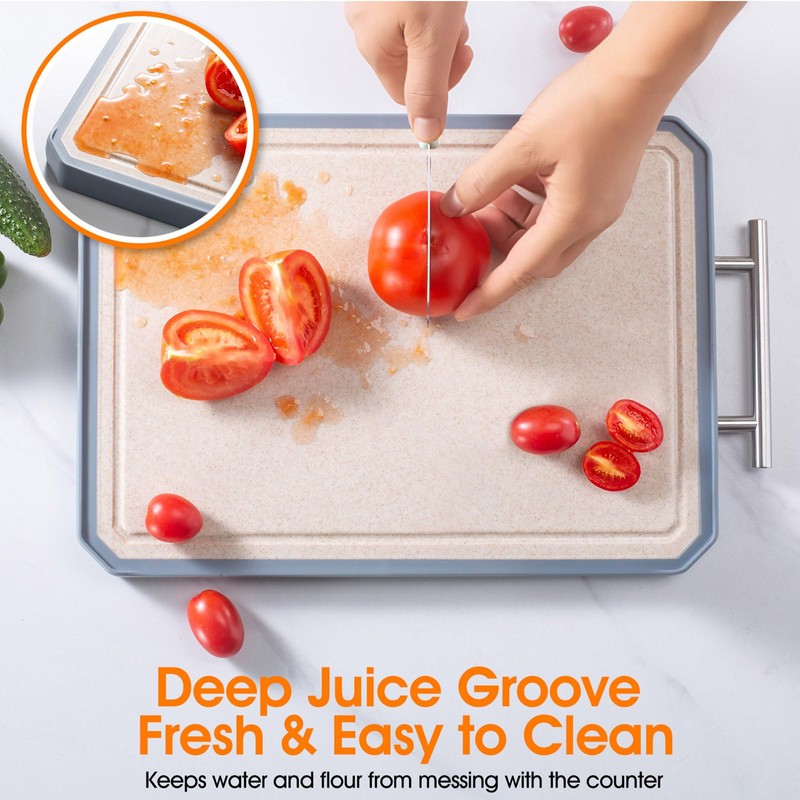 Titanium Cutting Board Double Sided, Titanium Cutting Boards for kitchen,