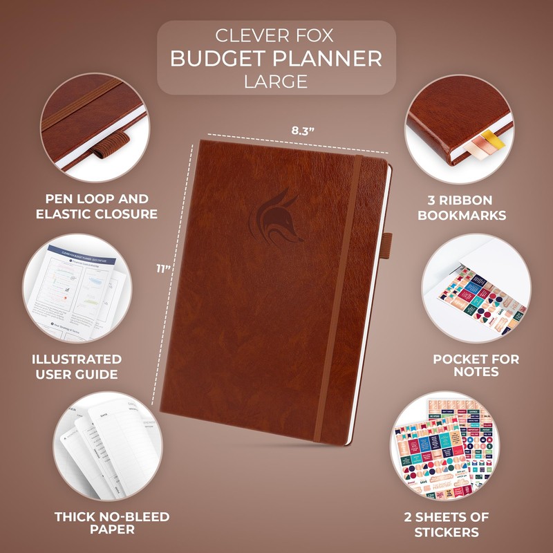Clever Fox Budget Planner - Expense Tracker Notebook. Monthly Budgeting