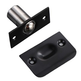 Door Latch,Roller Ball Door Catch, Stainless Steel Roller Catch, Door Latches for Internal Door with Screws for Home Kitchen Closet Wardrobe Door Cabinet Cupboard-Black