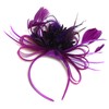 Caprilite Fashion Plum Magenta and Purple Feather Hair Fascinator Headband