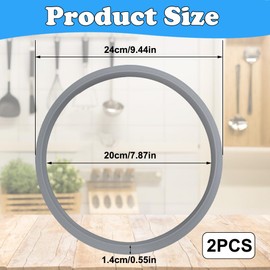 2 pieces spare part sealing ring for WMF, inner diameter 22 cm lid sealing ring, pressure cooker replacement parts, pressure cooker sealing rings for WMF 6068559990 6068559997 and Silit 4.5L, 6.5L