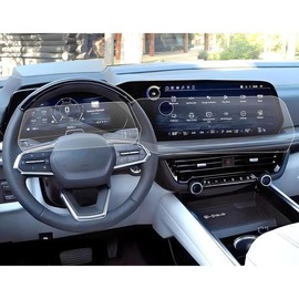 [UPDATED 4PCS for 2025 Chevy Tahoe Suburban Screen Protector [GPS 17.7 in+Dash 11 in] 2025 Tahoe [Navigation+Instrument] Screen Protector - Colour: tempered glass for 2023 2024 accord 12.3