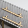 L&lonpa 10 Pack Cabinet Handles 160mm Hole Center Gold Solid