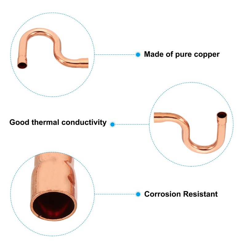 PATIKIL 1-1/8 Inch ID P-Trap Copper Pipe Fittings, Welding Solder