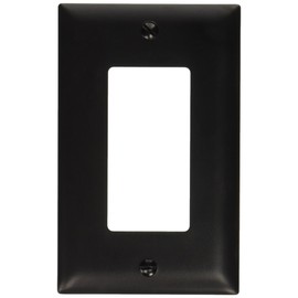 Legrand - Pass & Seymour TP26BKCC15 1 Gang 1 Decorator Opening Wall Plate, Nylon, Black