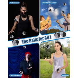 oazoxcx Juggling Balls for Beginners and Professionals, 2 Layers Net and Carry Bag, Juggling Balls Set of 3, 62 mm Juggling Balls Children