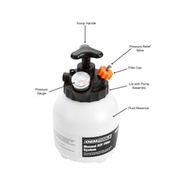 OEMTOOLS 24441 Manual ATF Refill System, 8 Adapter Transmission Fluid Pump, Manual Fluid Transfer Pump Automotive, ATF Pump w/Shut-Off Valve