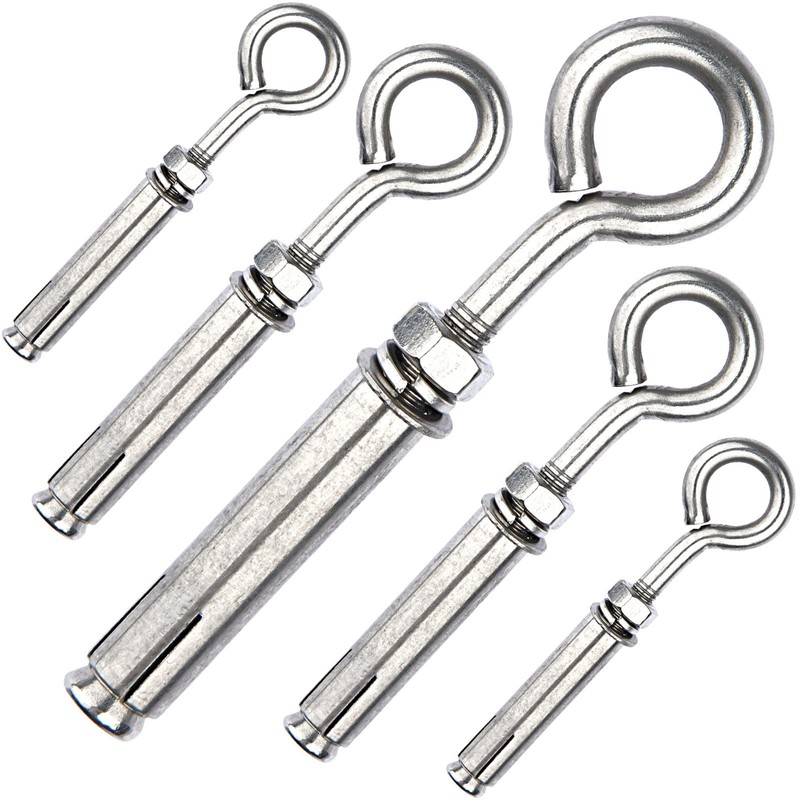 Shoulder Eye Bolts M6 Heavy Duty Shoulder Lag Eyebolts, Stainless