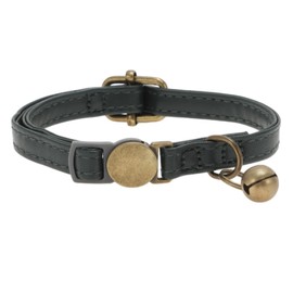 RENEWREVITAL Cat Collar, Adjustable Breakaway Feature, PU Cat Collar Breakaway with Bell, Green