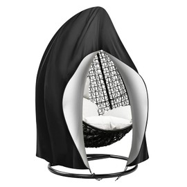 Emwel 190x115cm Hanging Chair Cover - Heavy Duty Egg Swing Cocoon Chair Cover,Outdoor Waterproof Windproof Durable Heavy Duty Garden Furniture Protector