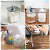 KONTONTY 2 Pcs Whale Design Acrylic Makeup Cotton Storage Box