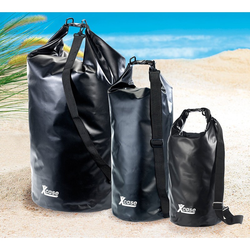 Xcase Rucksack wasserdicht: Wasserdichter Packsack 16 Liter, schwarz (Packsack Lkw-Plane,