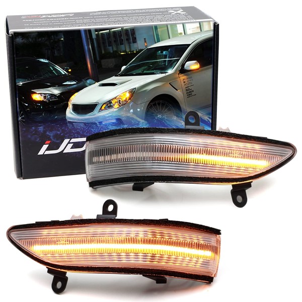 iJDMTOY Semi-Clear Lens Full LED Strip Dynamic Sequential Blink/Flow Side