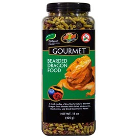 Zoo Med Natural Gourmet Bearded Dragon Food with Added Vitamins and Mineral 15oz