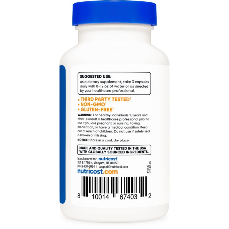 Nutricost Turmeric + Boswellia Supplement (2000mg) 90 Capsules - with