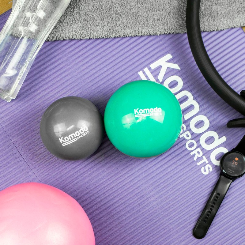 Komodo Weighted Toning Balls - Soft Pilates Yoga Training Pair