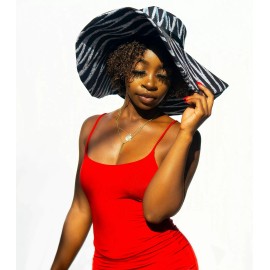 Handmade Ankara, Classic Bamileke Fabric Sun/Summer hat 100%Cotton, Reversible, Wide Brim