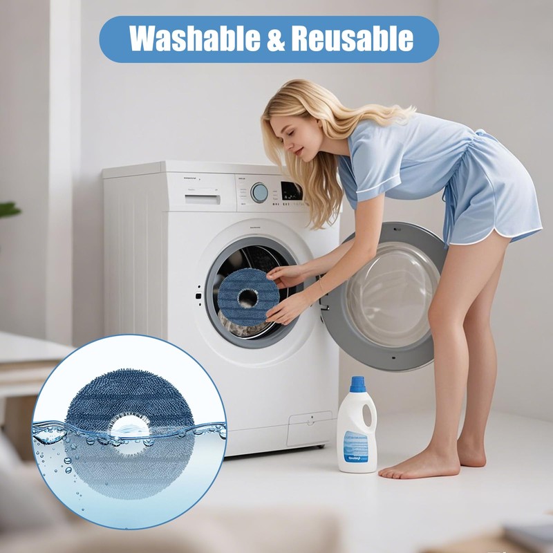 Loszaral 6-Pack C20 Mop Pads Compatible with Eufy Robot Vacuum