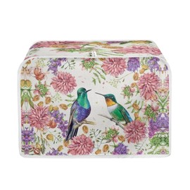 ZFRXIGN Flower Hummingbirds 4 Slice Toaster Cover for Home Kitchen Decor Accessories Small Appliance Covers with Top Handle Toaster Oven Cover Washable