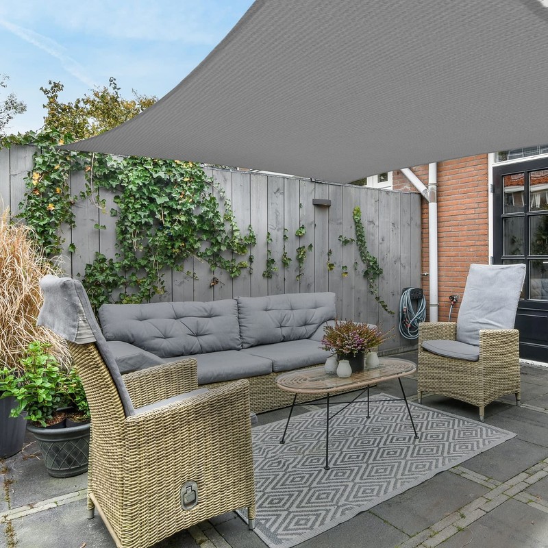 AsterOutdoor Sun Shade Sail Rectangle 8' x 12' UV Block