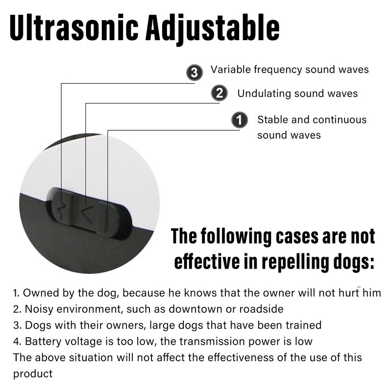 Dog Barking Deterrent Device Ultrasonic USB Charging Portable Handheld Dog