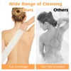HJZHII Natural Loofah Sponge Back Scrubber Set, Long Exfoliating Washcloth