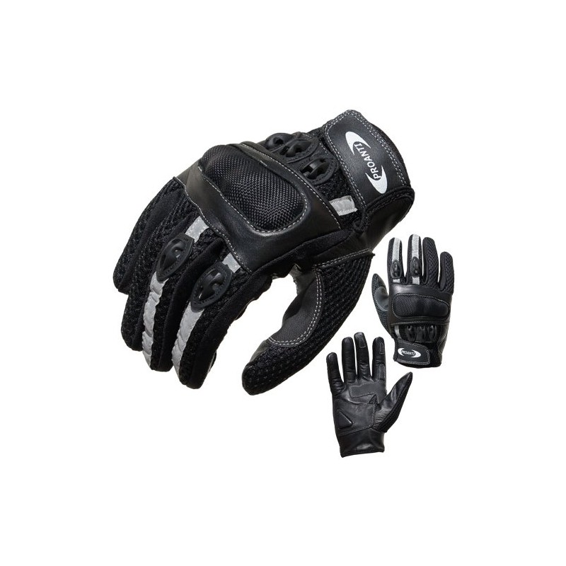 PROANTI Summer Motorcycle Gloves Size XS - XXL Black Short