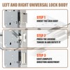 Bwintech Satin Nickel 7250 Mortice Lock Stainless Steel Euro Hole