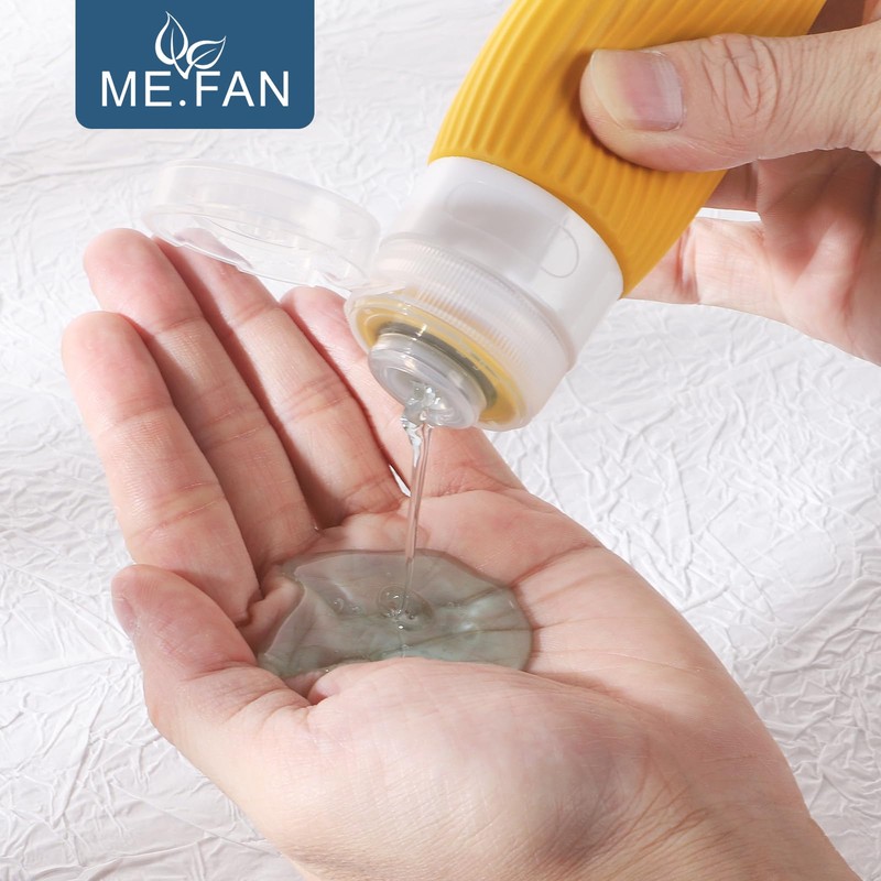ME.FAN Travel Bottles for Toiletries, TSA Approved 3oz Silicone Travel