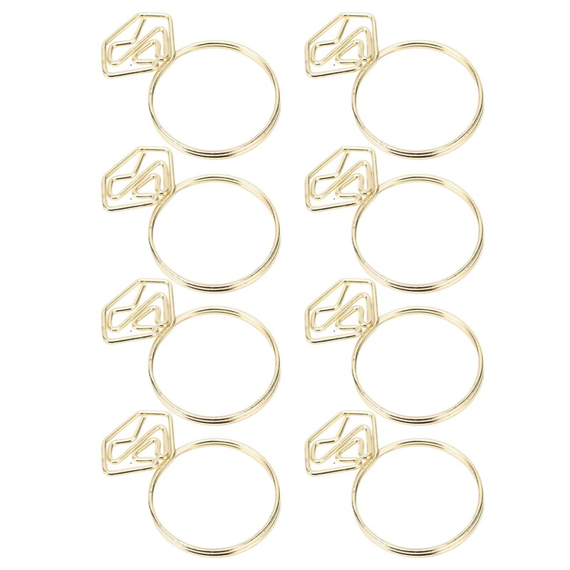 100Pcs Cute Paper Clips Ring Style Anti Slip Sturdy Electroplated