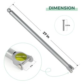 TPHUC 9 Pack Chain Link Fence Extension, 25.2'' Fence Extension Height, Galvanized Post Extender for Dogs and Privacy (1-5/8'')