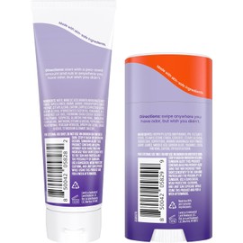 Lume Desodorante para Todo El Cuerpo - Crema Invisible - Control de Olor de 72 Horas - Libre de Aluminio, Libre de Bicarbonato, Seguro para La Piel - Tubo de 3.0 Onzas y Paquete de Barra Sólida de 2.6