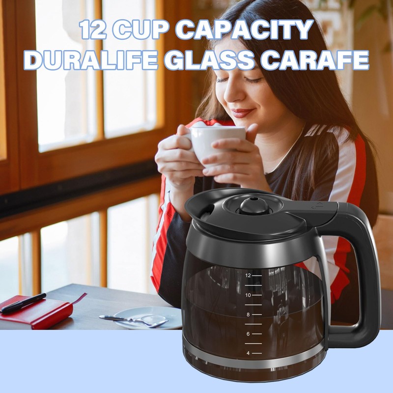 12-Cup Coffee Pot Replacement Carafe Compatible with Ninja Coffee Brewer