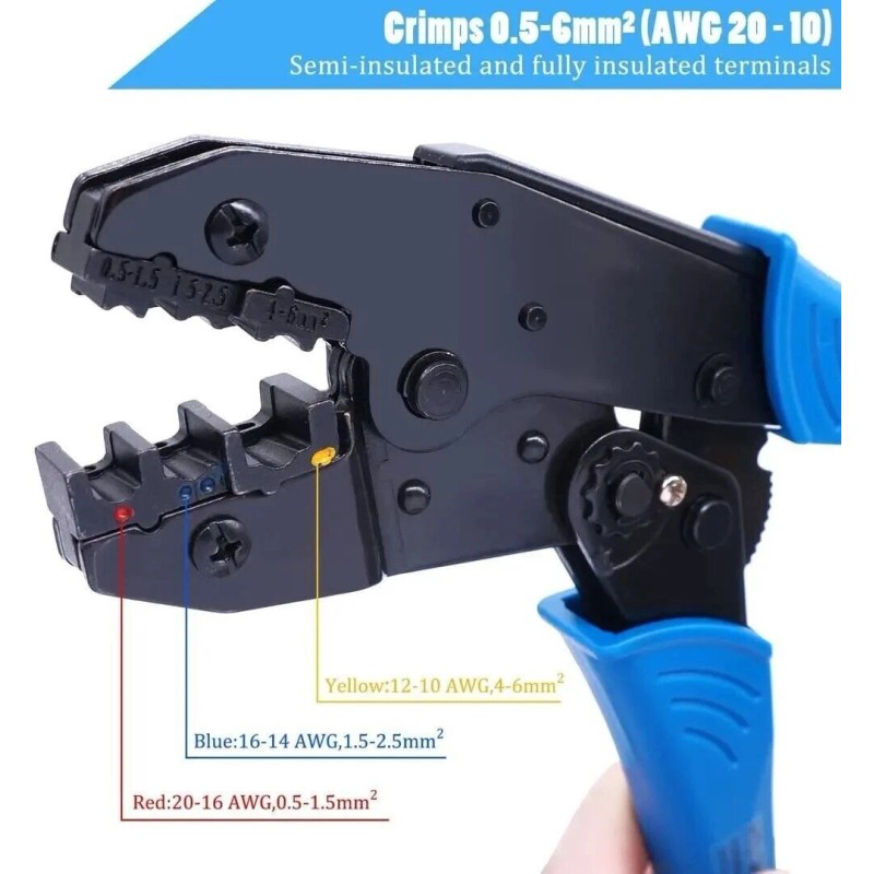 Unbranded HS-30J Ratchet Crimper Plier Crimping Hand Tool For Wire