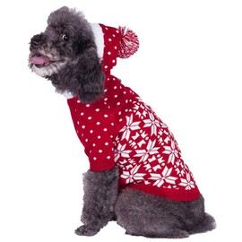 Blueberry Pet 6 Patterns Holiday Festive Snowflake Dog Sweaters, Matching Sweater Scarf Beanie for Pet Lover Available Separately