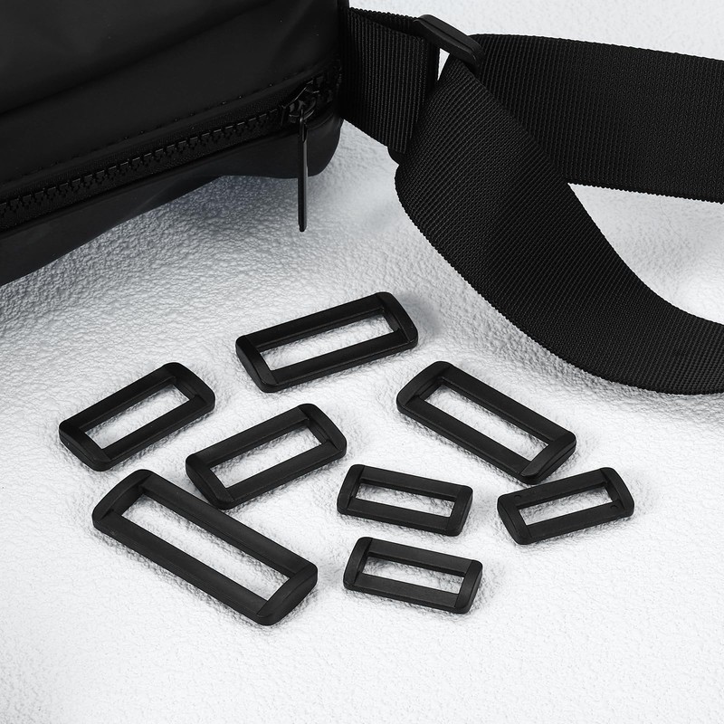 sourcing map 30Pcs Plastic Rectangle Ring, 1 Inch Webbing Belt