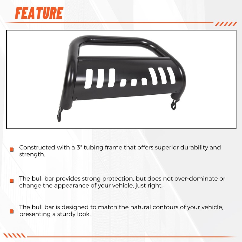 ECOTRIC 3" Bull Bar Compatible with 2005-2007 Pathfinder/ 2005-2015 Xterra/