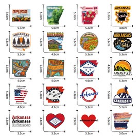 62Pcs Arkansas Stickers Pack, US State Aesthetic Vinyl Waterproof Sticker Decals for Water Bottle,Laptop,Phone,Skateboard,Scrapbooking,Bumper Choice for Kids Teens Adults Fans for Party Supply…