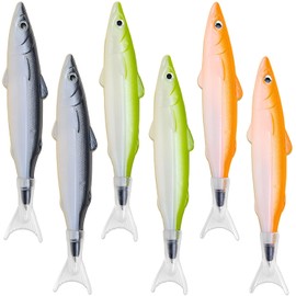 JKJF Pack of 6 Fish Forming Gel Pen Fish Rollerball Pens Marine Series Ink Gel Pen for School Office Stationery - 0.5mm Black